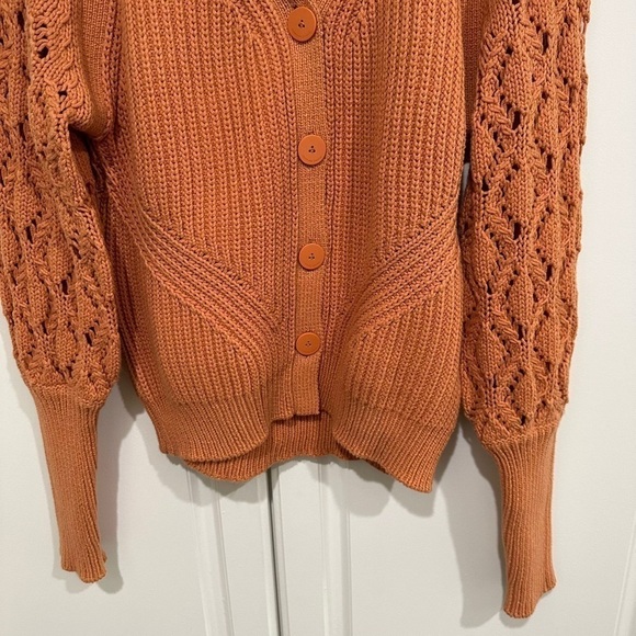 Jonathan Simkhai Adeline Cardigan Cashew Size XS - Picture 11 of 12
